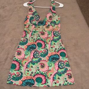 Floral paisley sleeveless summer dress